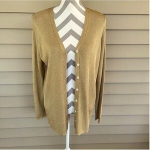 Ralph Lauren Women's Tan Cardigan Sweater 1X